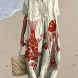 Amanda - Vestido Vintage con Estampado Animal