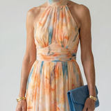 Elena | Vestido Midi con Halter Suave