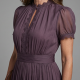 Amalia | Vestido Maxi con Escote en Forma de Llave y Cintura Fruncida