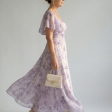 Victoria | Vestido Midi con Mangas Flutter