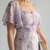 Victoria | Vestido Midi con Mangas Flutter