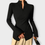 Michiko – blusa de punto con corte elegante