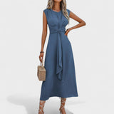 Vestido Emilia™ Maxi sin Mangas Cuello Redondo
