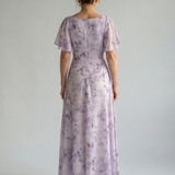 Victoria | Vestido Midi con Mangas Flutter