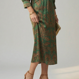 Soledad | Vestido Midi Envueltos Natural