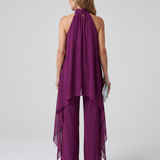 Blanca | Conjunto de Túnica Asimétrica con Cuello Halter