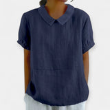 Blusa de Algodón con Cuello