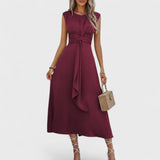 Vestido Emilia™ Maxi sin Mangas Cuello Redondo