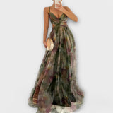 Vestido Maxi Ligero con Tirantes Finos y Caída Fluida