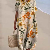 Vestido Vintage Floral Flowy Casual para Mujeres
