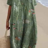 Lina | Vestido Vintage con Estampado Floral