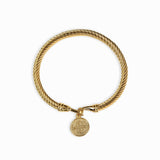 Pulsera dorada adornada con monedas