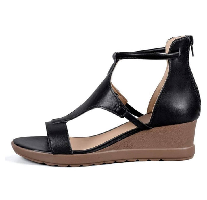 Sandalia cómoda con tiras cruzadas para mujer