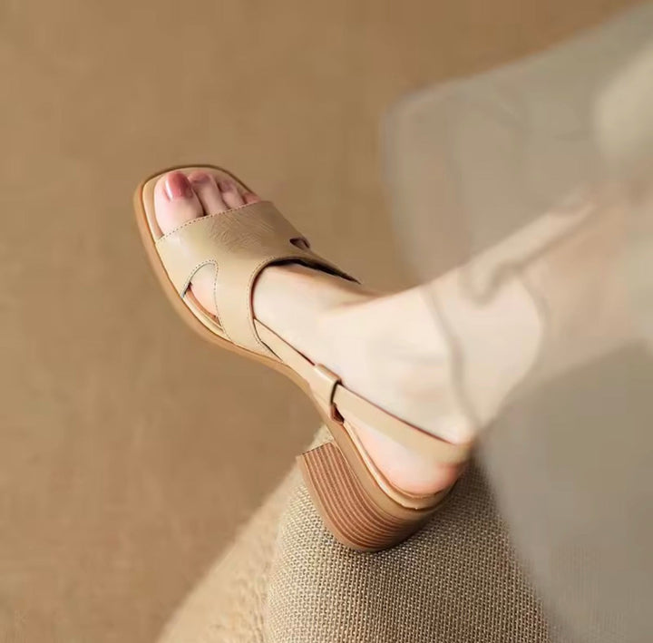 Sandalia de tacón slingback para mujer