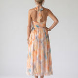Elena | Vestido Midi con Halter Suave