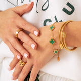 Pulsera de oro retorcida