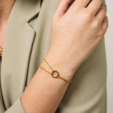 Elegante pulsera de tenis de oro