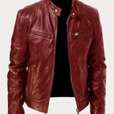 Chaqueta de Cuero Rasmus Signature con Silueta Masculina Atemporal