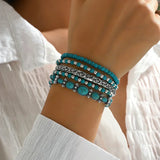 Sahara™ – Set de Pulseras Boho Turquesa
