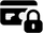 Icon of a credit card with a padlock on a transparent background