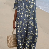 Vestido Vintage Floral Flowy Casual para Mujeres