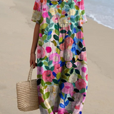 Margaret - Vestido Lliviano con Estampado Floral Brillante