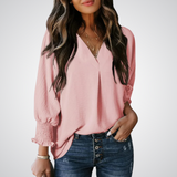 LEILA™ | Blusa tipo túnica con escote en V que favorece