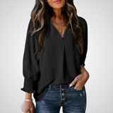 LEILA™ | Blusa tipo túnica con escote en V que favorece