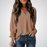 LEILA™ | Blusa tipo túnica con escote en V que favorece