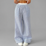 Pantalones anchos de rayas