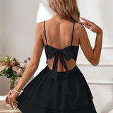 Vestido Alice™ Mini Espalda Abierta con Volantes