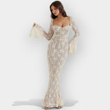 Vestido Maxi de Noche Fluido y Sofisticado
