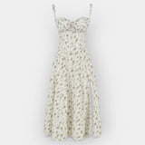 Vestido Midi Elegante con Corsé Estructurado