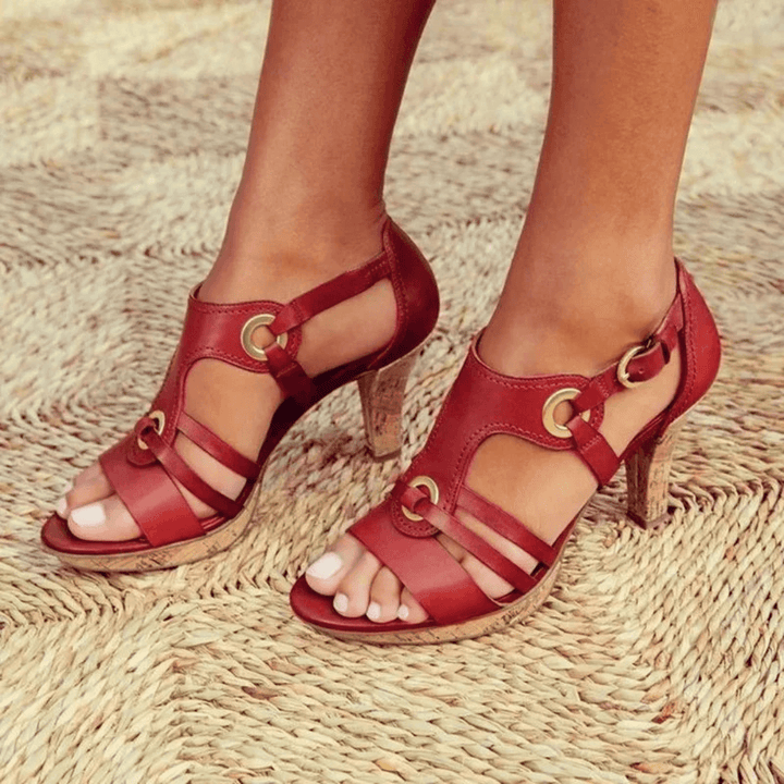 Sandalia de tacón cómoda para mujer
