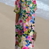Margaret - Vestido Lliviano con Estampado Floral Brillante